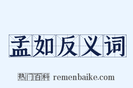 孟如反义词是什么意思的图片